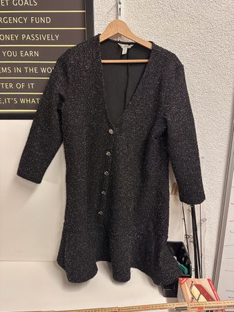 Schwarzes H&M Kleid mit Glitzer, Grösse L