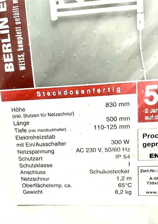 Radiatori: Heizkörper  B E R L I N  300 Watt – Usato da Flawil venduto da PWMU 2