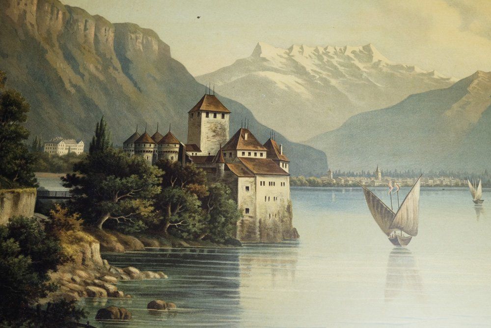 Gemälde: Château de Chillon - Tableau – Gebraucht aus Morgins von Laurentcorinne 1