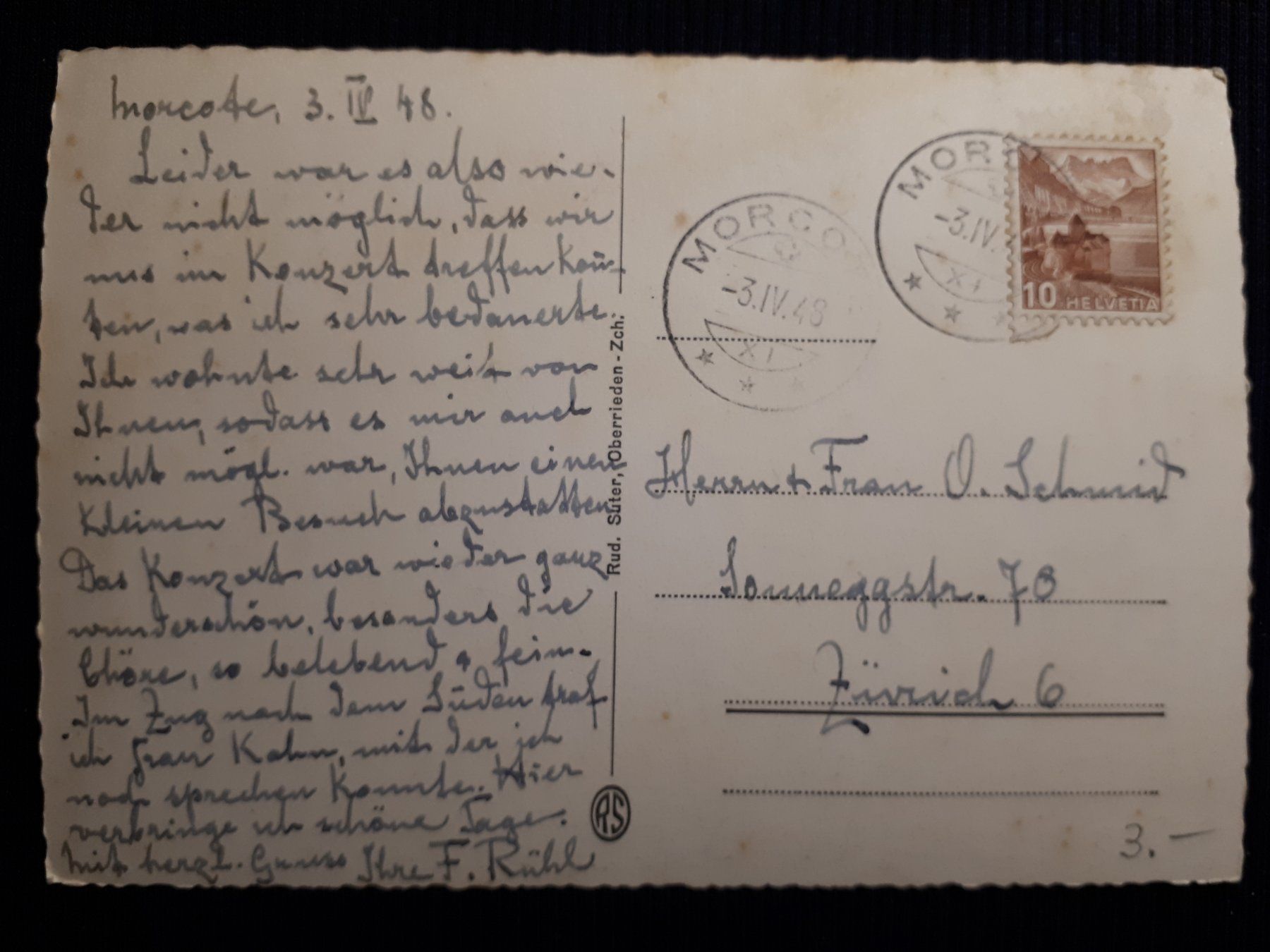 Cartoline postali: MORCOTE 1948 – Usato da Ponto Valentino venduto da giorgia06 1