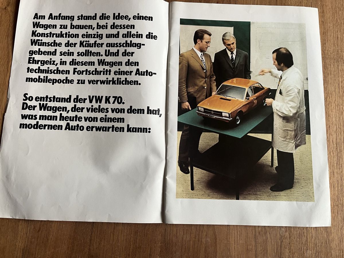 VW Dokumente: VW K 70 original Prospekt  – Gebraucht aus Aarberg von Jakaro 3