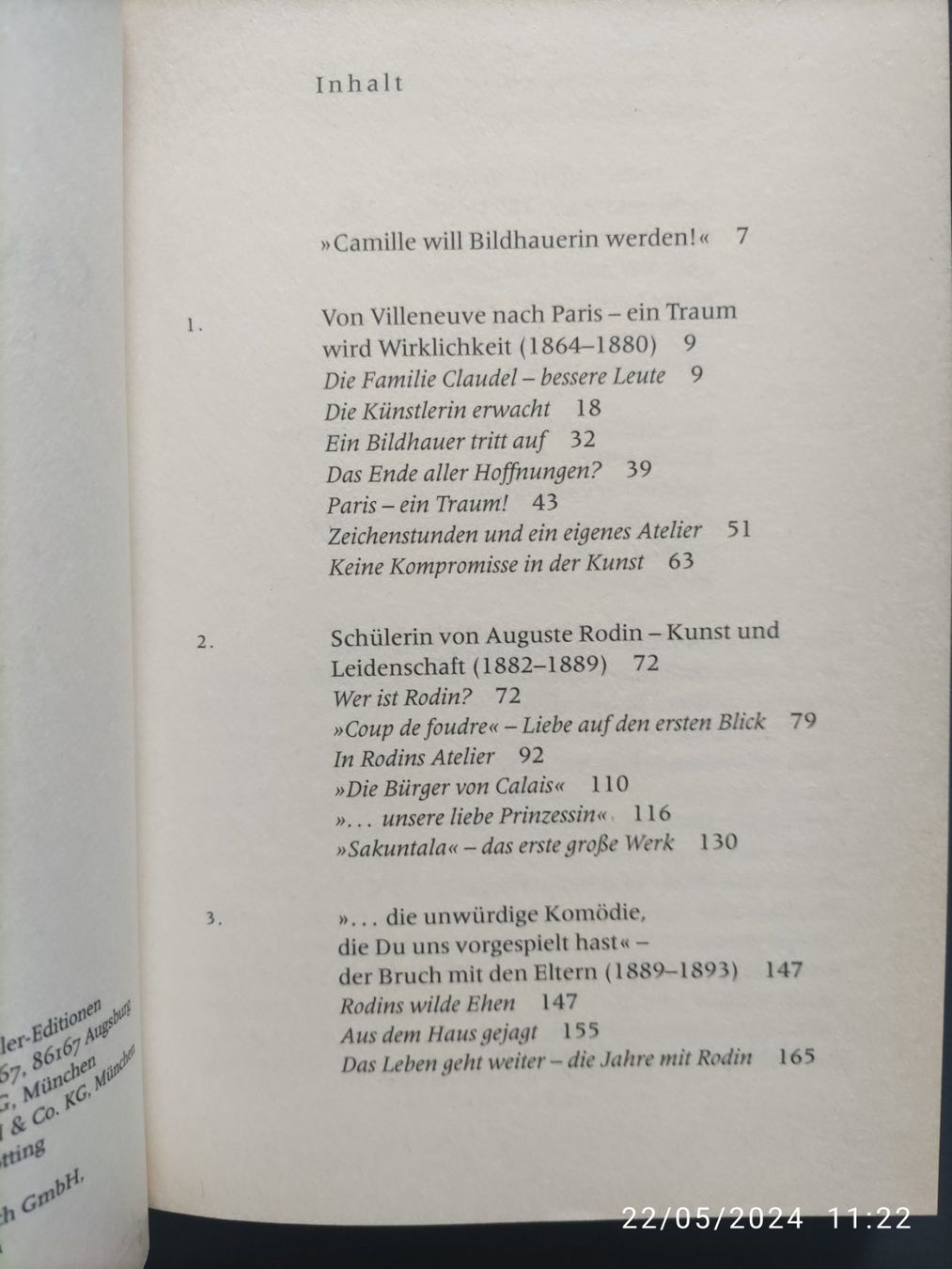 Bücher: Camille Claudel – Gebraucht aus Basel von Alacant 3