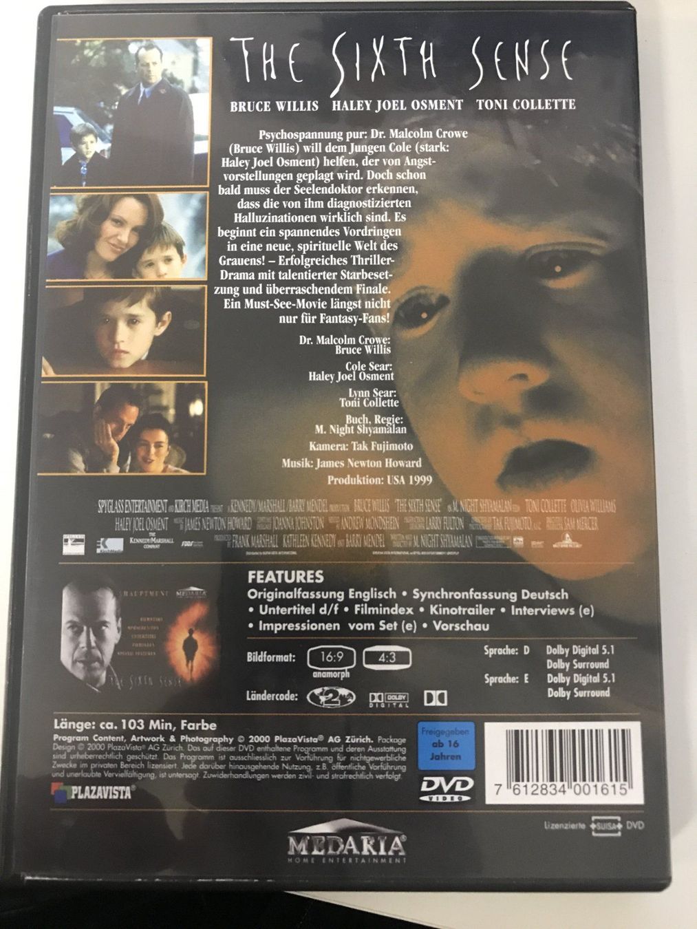 Tous les DVDs: DVD- The Sixth Sense- Bruce Willis – D'occasion à Guntershausen par Gloominati 1