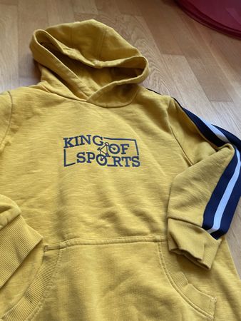 Topolino Hoodie Gr. 128, gelb, "King of Sports" Velo