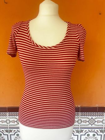 Patrizia Pepe Damen Top gestreift rot/Weiß XS