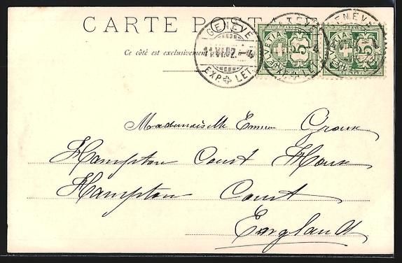 Cartoline postali: AK Genève, Jardin anglais, 1902 – Usato da Berlin venduto da bartko-reher 1