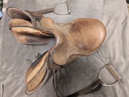 Vintage Brown Leather Horse Saddle - Equestrian Gear!