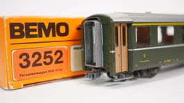 4∑ Bemo 3252 RhB Personenwagen grün 1. Klasse B 1235
