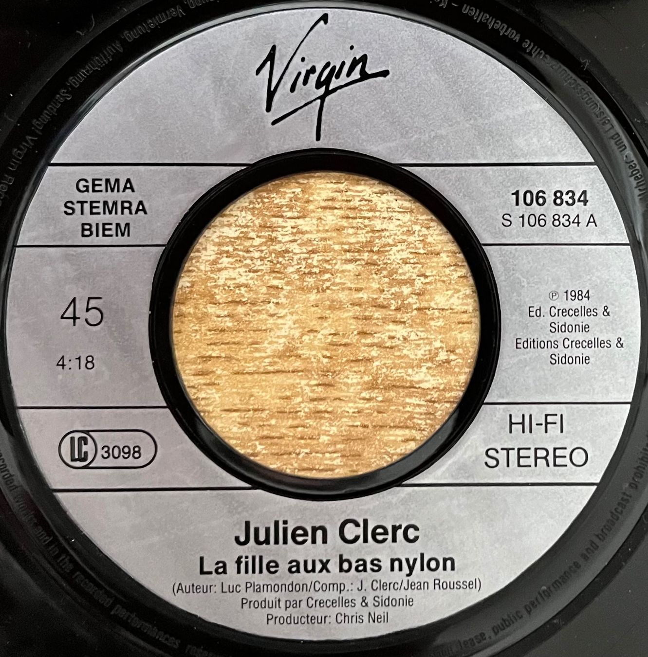 Dischi in vinile: JULIEN CLERC - LA FILLE AUX BAS NYLON – Usato da Bussigny venduto da vinyl-pas-cher 2