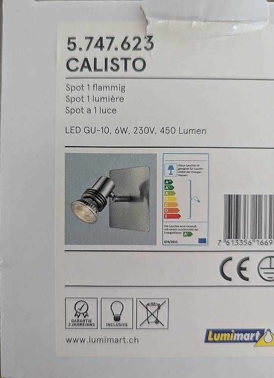 Lampadari & plafoniere: Spot lumimart Calisto - Neuf – Nuovo e nell'imballaggio originale da Penthéréaz venduto da Gnocchi05 1