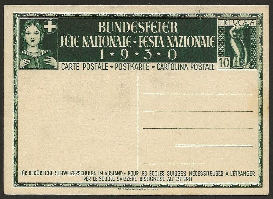 Tutti i francobolli: 1930  Bundesfeierkt. ungebraucht – Usato da Arlesheim venduto da kuhnphila