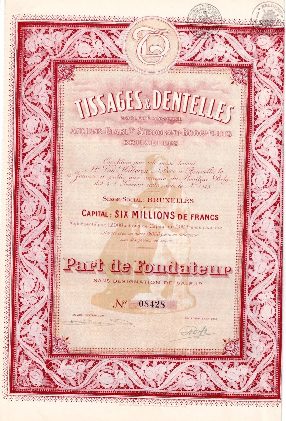 Documenti: Tissages & Dentelles SA – Usato da Ittigen venduto da hiwepa