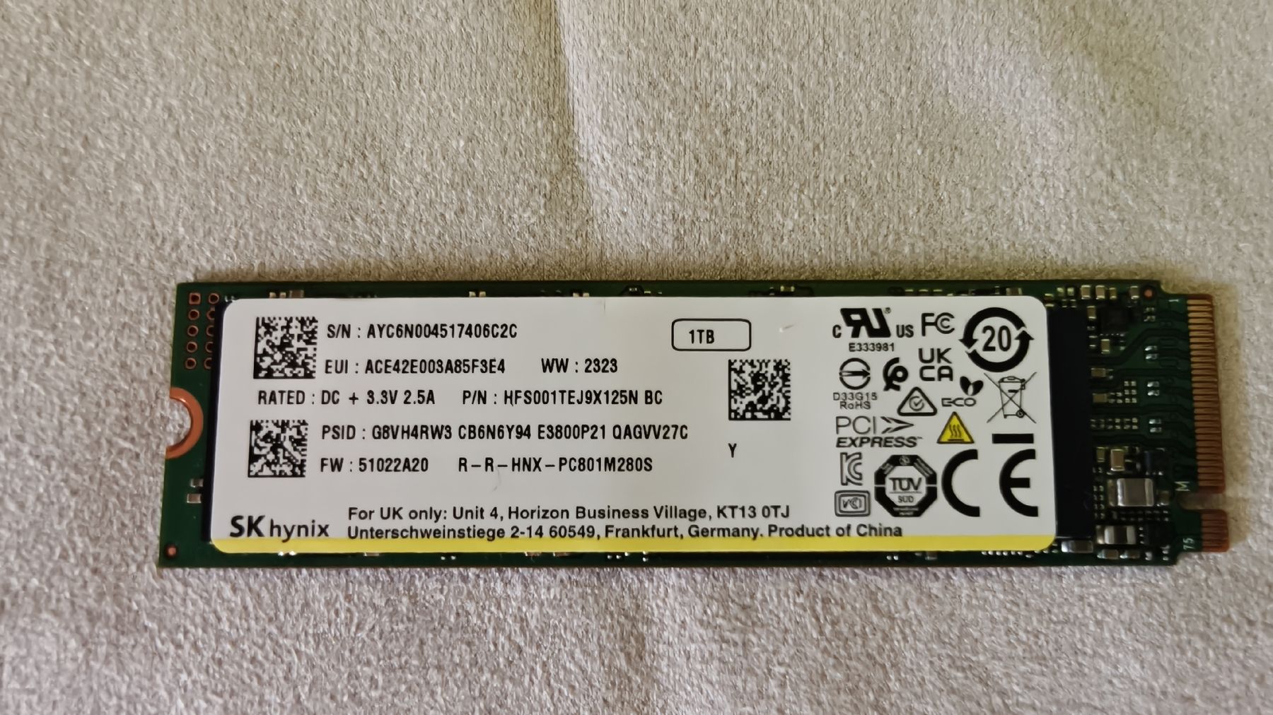 Dischi rigidi: SSD m2  1 TB – Nuovo (secondo la descrizione) da Bioggio venduto da Delle87