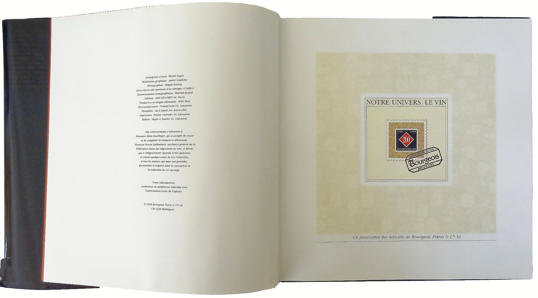 Bücher: NOTRE UNIVERS - © 1990 "Le Vin" – Gebraucht aus Onex von gonsla 2