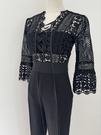 Self-Portrait Guipure-Lace Jumpsuit – Gr. S / UK 10 / US 6