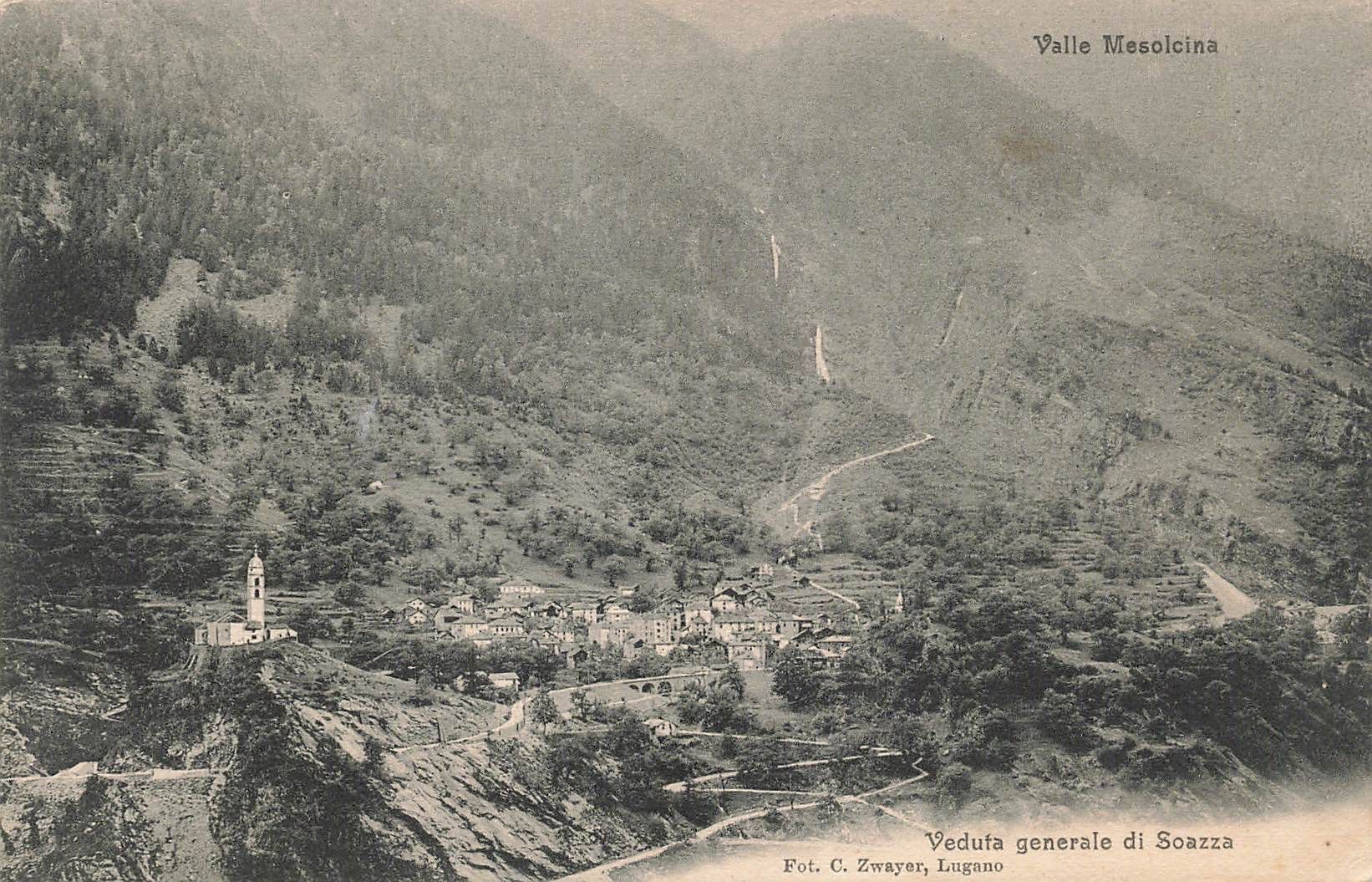Cartoline postali: Soazza GR Misox Panorama – Usato da Biasca venduto da Blenio71