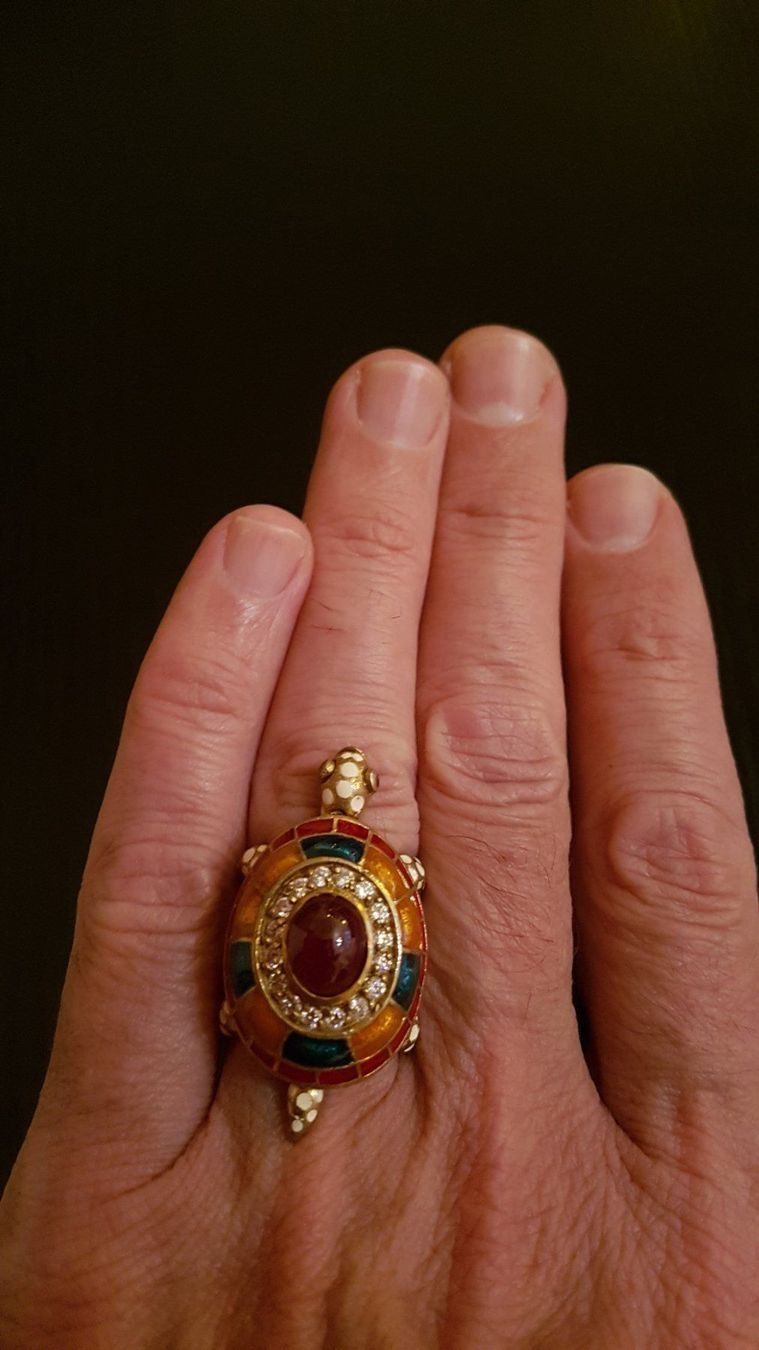 Anelli: Schildkröten Ring mit Rubin Fabrikneu – Nuovo (secondo la descrizione) da KLOTEN venduto da Luxurious-Shop 6