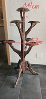 Pflanzenständer Holz-Baum-Optik H114cm Vintage Zustand
