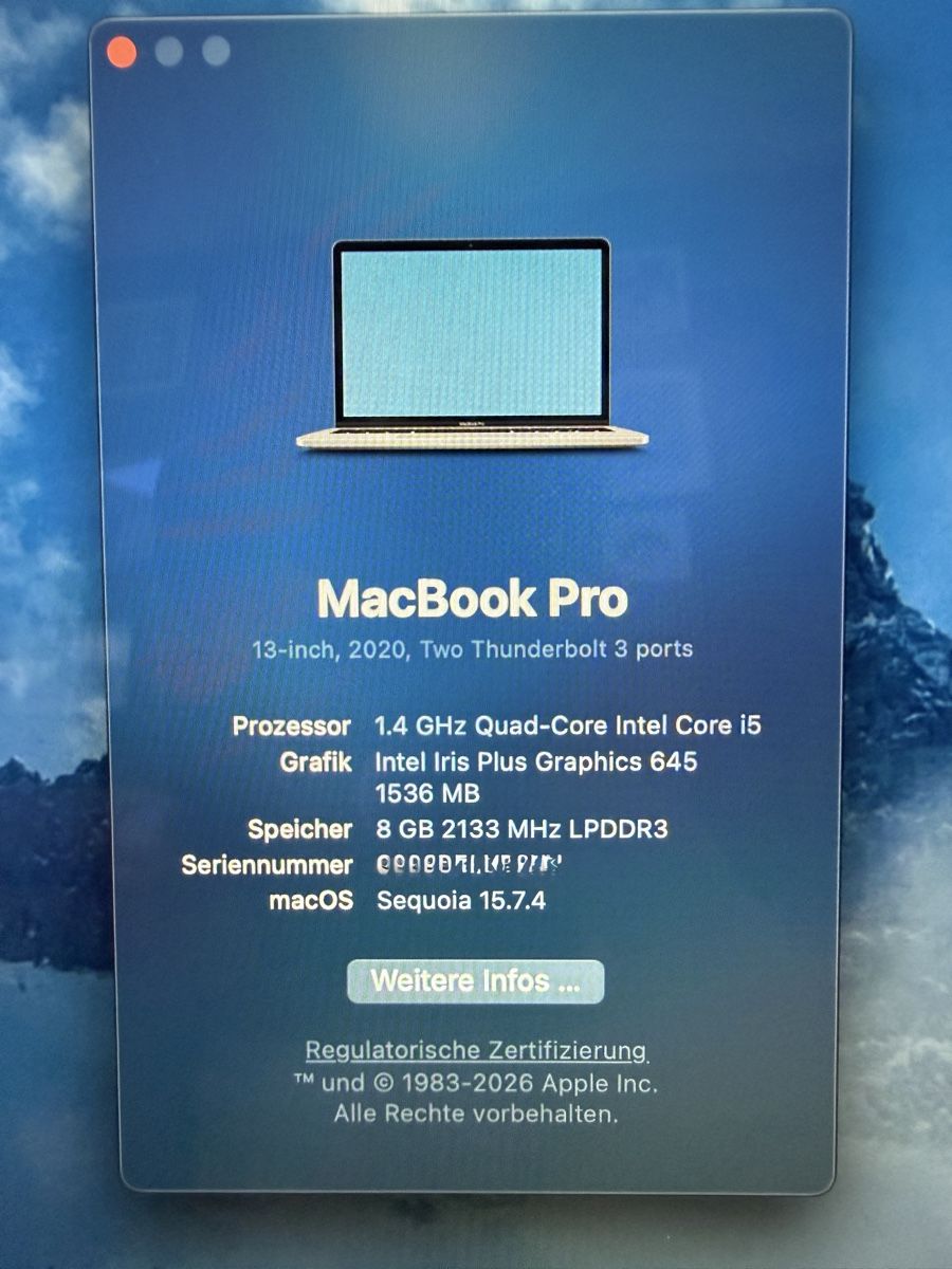 Apple Notebook: MacBook Pro 13“ 2020 mit Touch Bar – Usato da Altendorf venduto da KUR303 5