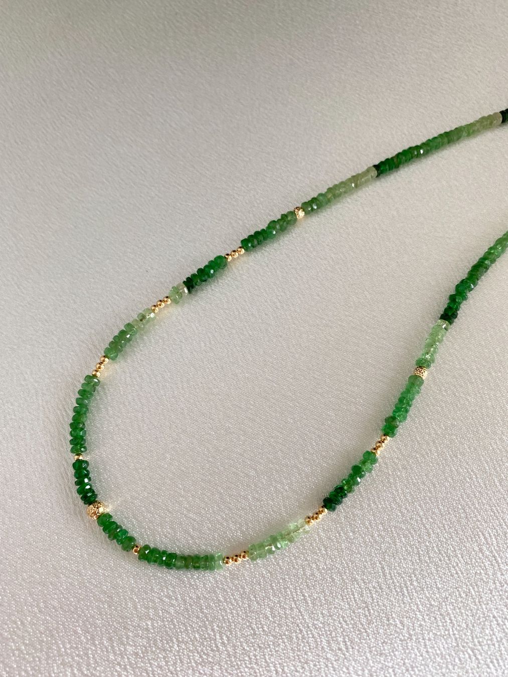 Catenine: Tsavorit Kette /18k Gold – Nuovo e nell'imballaggio originale da Sarnen venduto da Yingsperlen1 1