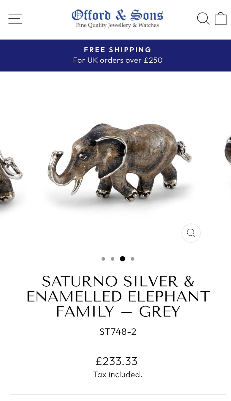 Figuren: Saturno Silber & Enamel Elefant – Neu (gemäss Beschreibung) aus Adligenswil von karinma