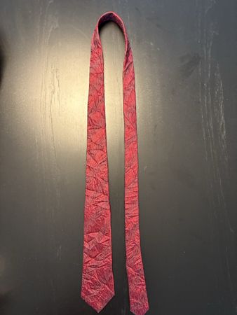 Armani Collezioni Burgundy Silk Tie - Made in Italy