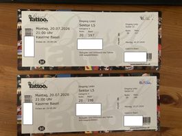 2 Tickets Basel Tattoo am Montag 20.07.2026 21:00Uhr