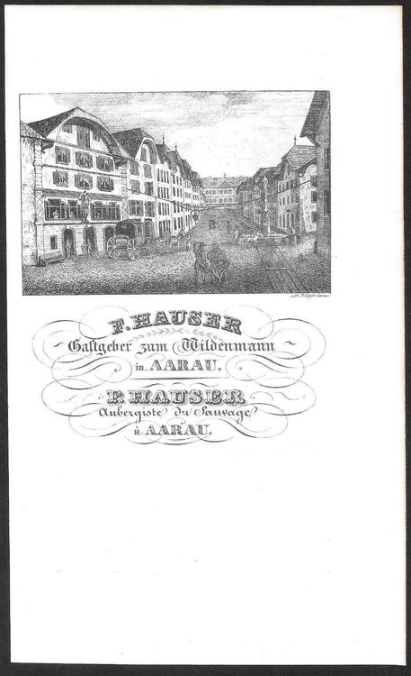 Aarau Zum Wilden Mann Um 1840 Lithografie J Belliger Kaufen Auf Ricardo