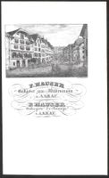 Aarau zum Wilden Mann um 1840 Lithografie J. Belliger
