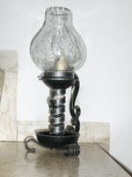 Kerzenständer Leuchter mit Höhenverstellung und Glas