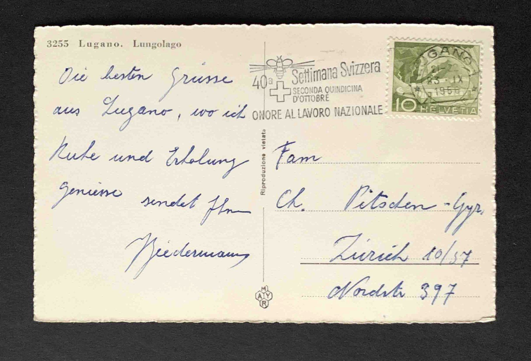 Cartoline postali: AK Lugano Lungolago – Usato da Goldau venduto da artelier1 1