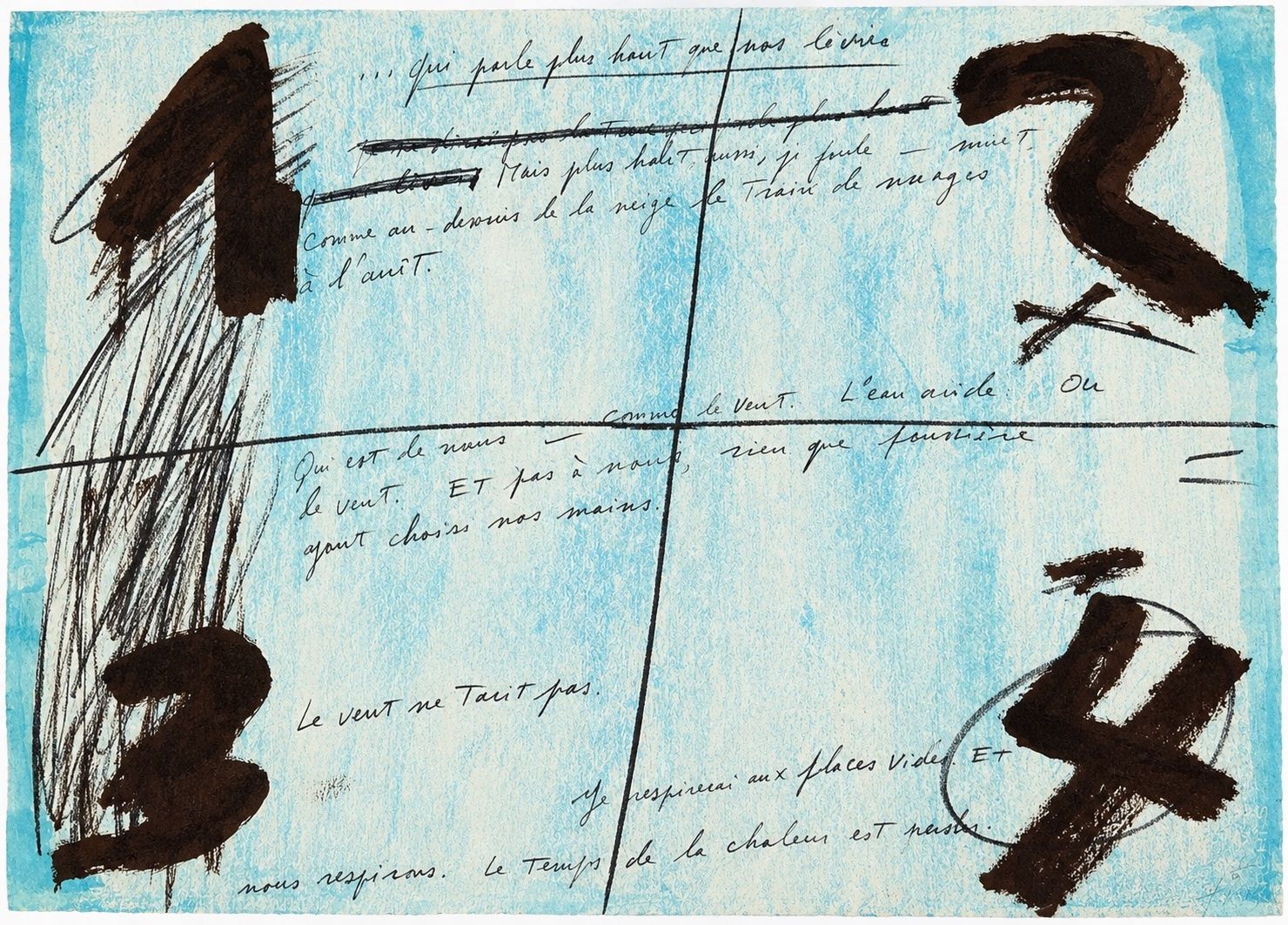 Arts picturaux & lithographies: Antoni Tàpies, hand signed Lithograph! – Neuf (Voir description) à Zürich par Vera_Ma