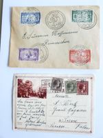 LUXEMBURG - 2 Belege - PK 1936 + FDC 1945