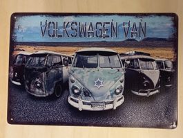 VW Bulli Van Blechschild