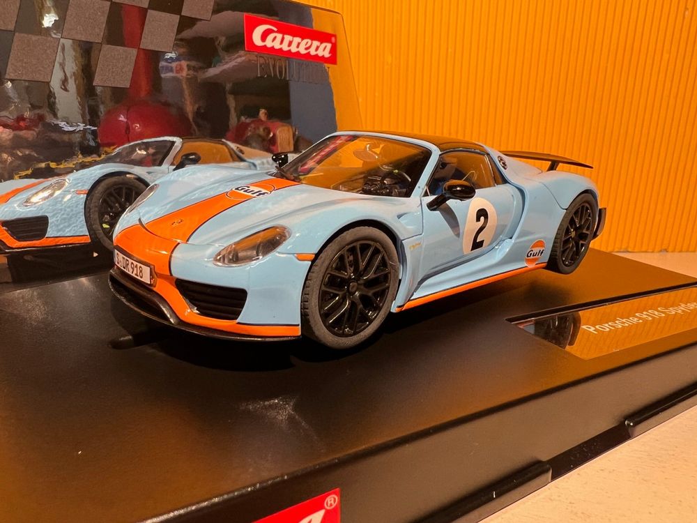 PORSCHE 918 «SPYDER – GULF Lackierung» Evolution 1:32 NEU (Neu (gemäss ...