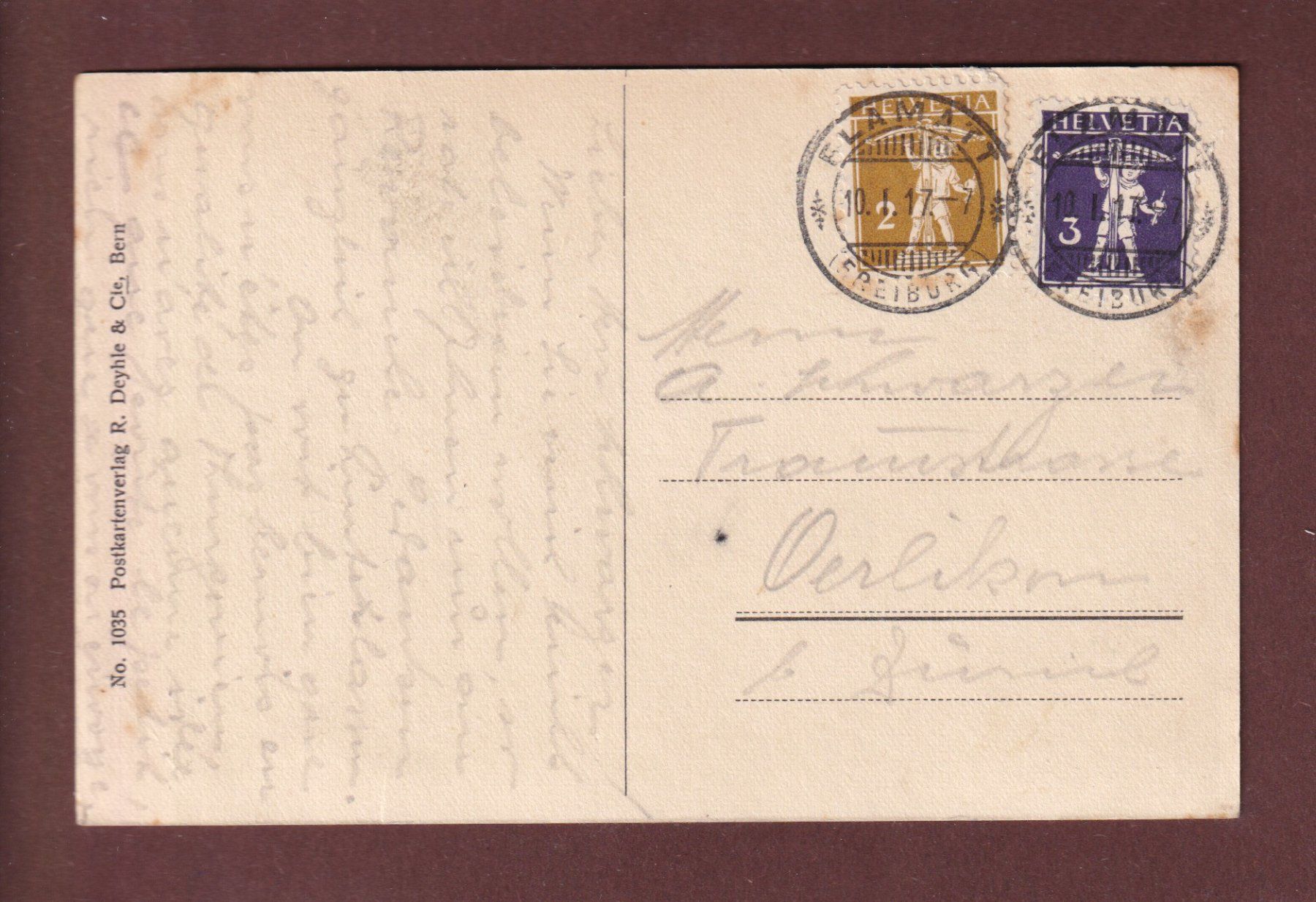 Cartoline postali: Schloss LAUPEN - 1917 – Usato da Pully venduto da nicecards-shop 1
