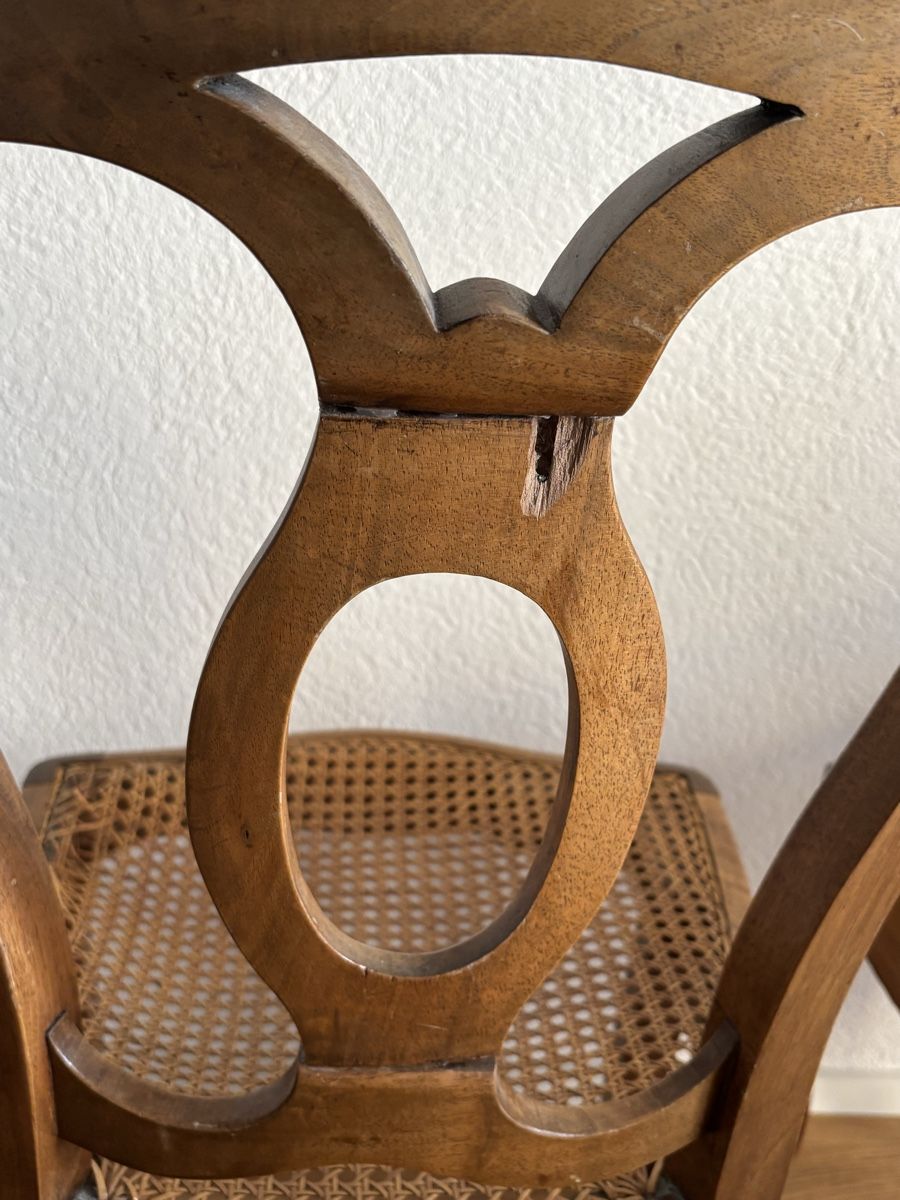 Sedie: 2x Holzstühle mit Rattansitz  – Difettoso da Zürich venduto da urs_my9d 3