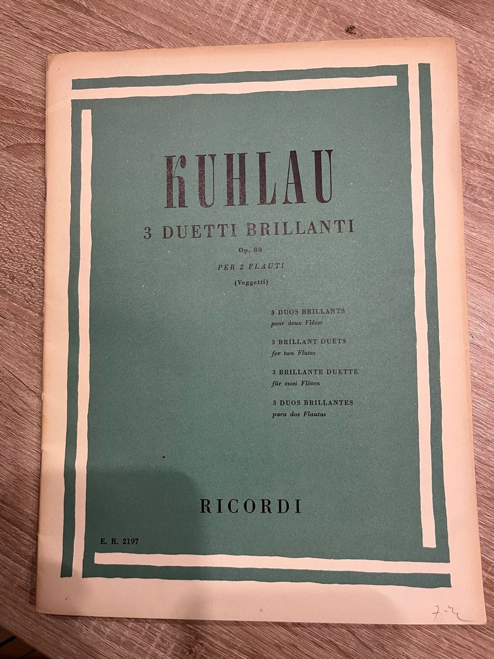 Bücher: Notenhefte Friederich KUHLAU – Gebraucht aus Muttenz von Bhuebi