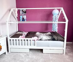 TOP 🩷 Kinder Hausbett Bett 200 x 90 cm
