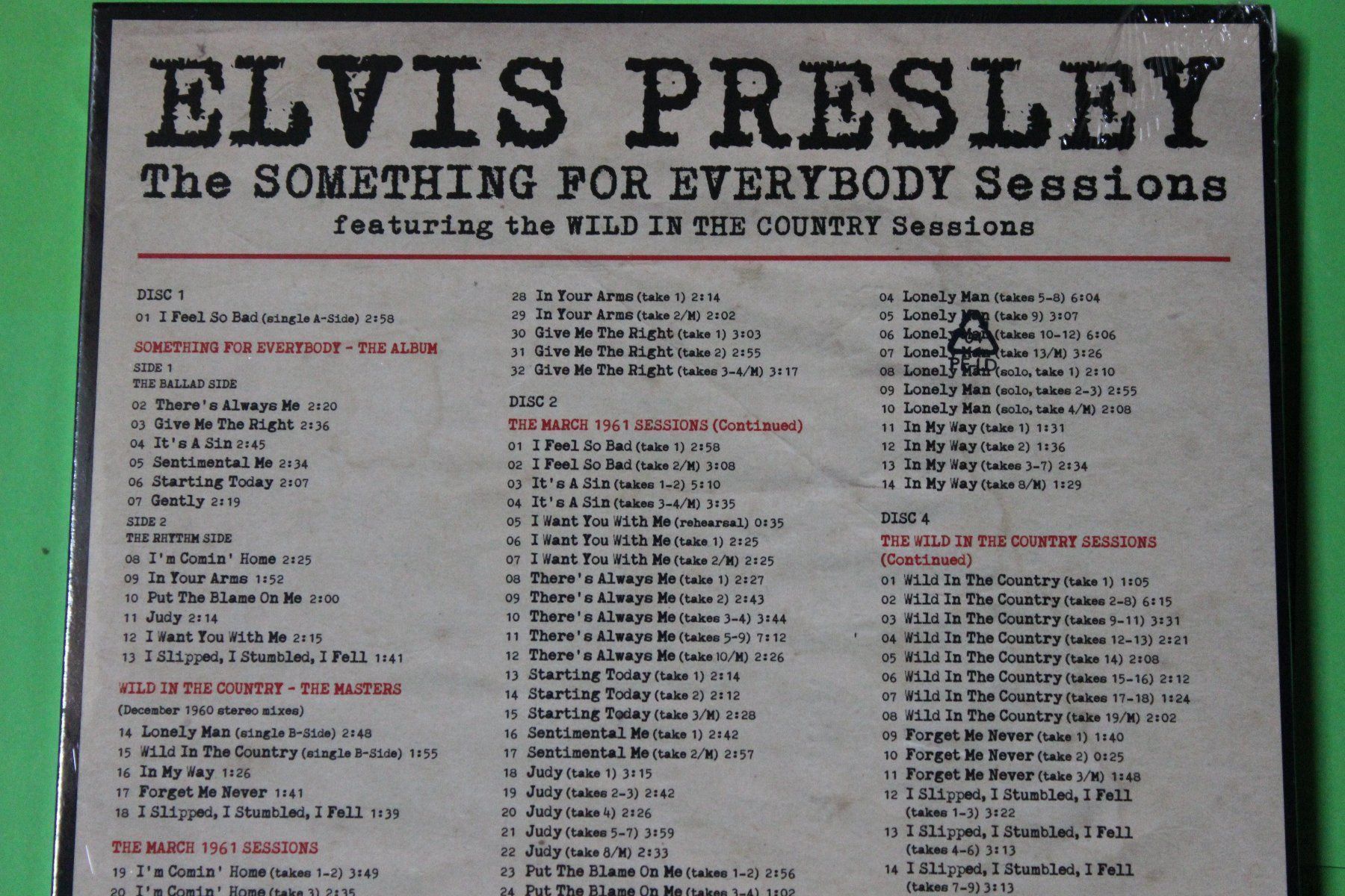 CDs: Elvis Presley - Something for everybody Sessions 4CD FTD OVP – Neu und originalverpackt aus Tübach von JamesStone 5