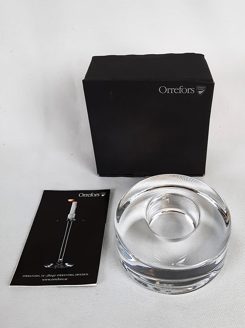 Kosta Boda Kerzenständer: ORREFORS Windlicht "Puck" 36mm – Neu (gemäss Beschreibung) aus Beinwil am See von Restwert_Beinwil