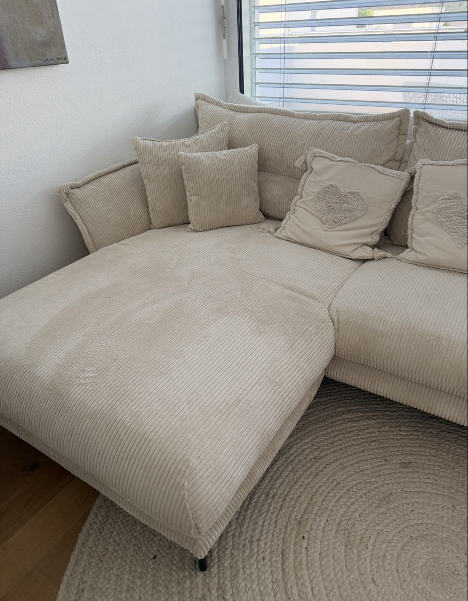 Divani: Pfister Ecksofa Lava Kord Beige – Usato da Müntschemier venduto da PetitBou01 2
