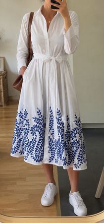 Zara Hemdblusenkleid mit Stickerei – Grösse S