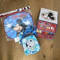 Micky Maus Set, Malen, Tasche und Sonnenschutz Neu!