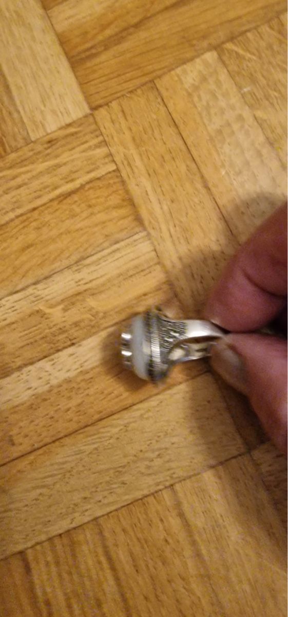 Anelli: Silberring mit Mondstein, Grösse 17mm  925 – Usato da St. Gallen venduto da mania03 2