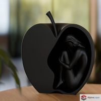 Core of Silence Surreal Abstract Sculpture - 3D Printed