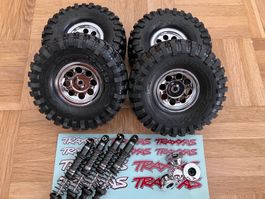 RC Auto Reifen und Stossdämpfer Set Traxxas neu