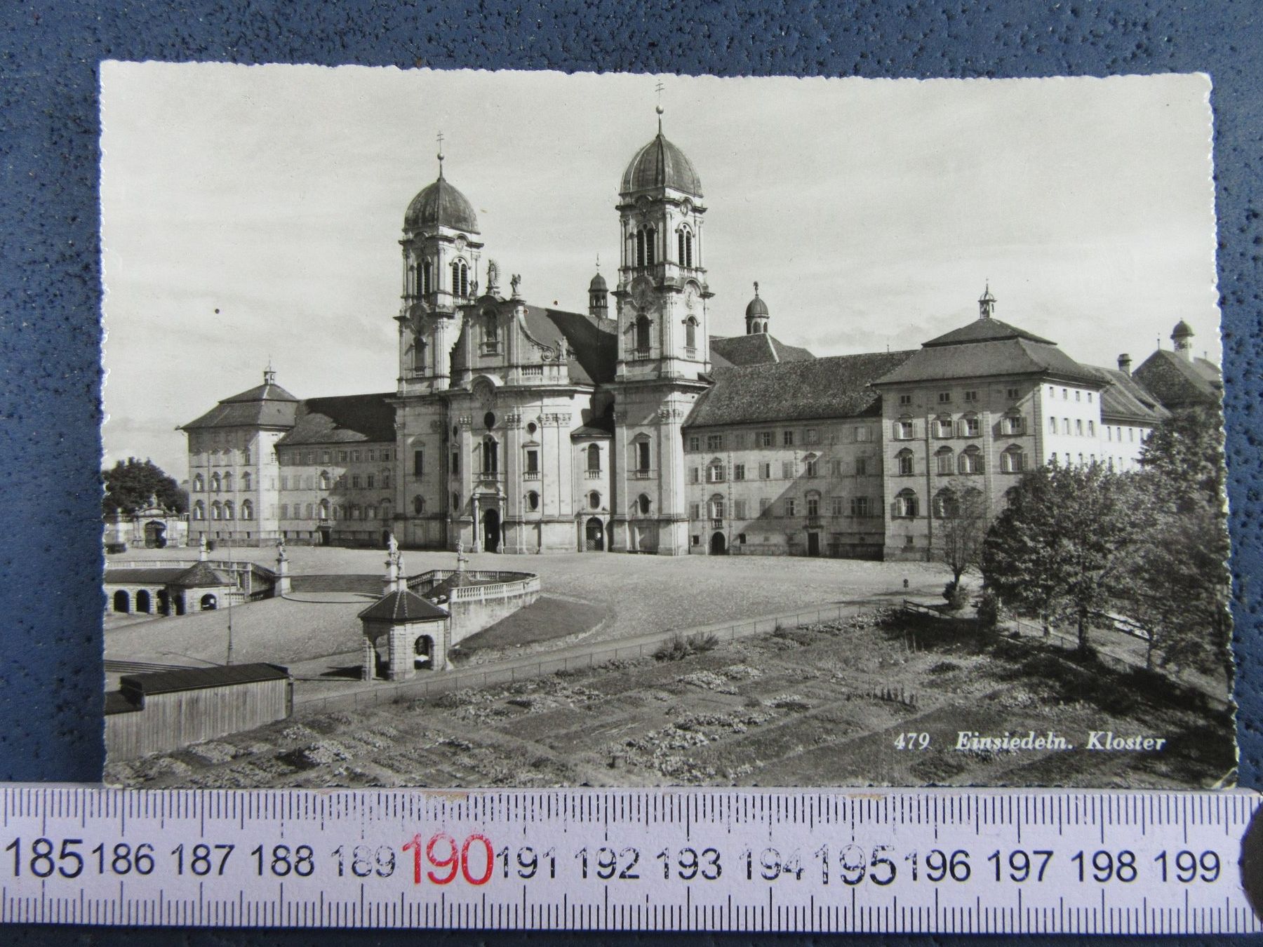 Ansichtskarten: EINSIEDELN SZ AK KLOSTER 1956 – Gebraucht aus Ettingen von Hausi4711