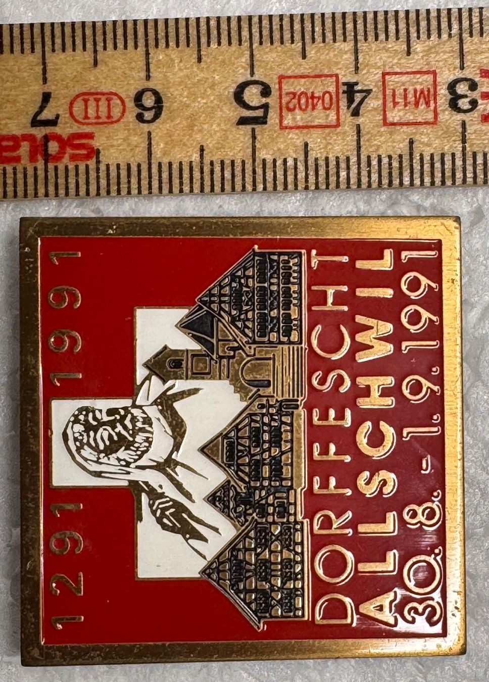 Placchette & Badge: Abzeichen, Allschwil Dorffescht 1291-1991 – Usato da Andwil SG venduto da Ariisa1234 3