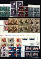 16 Seiten Viererblock SLG  Fürstentum Liechtenstein (AZ696)